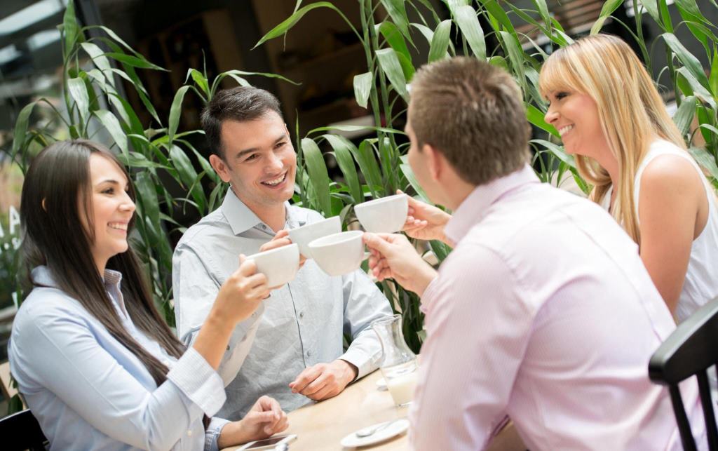 tea in business meeting
